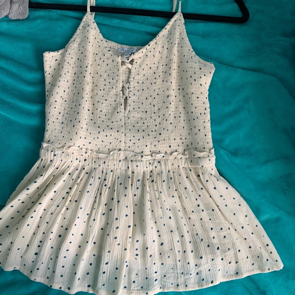 Patrons of peace polka dot tank top